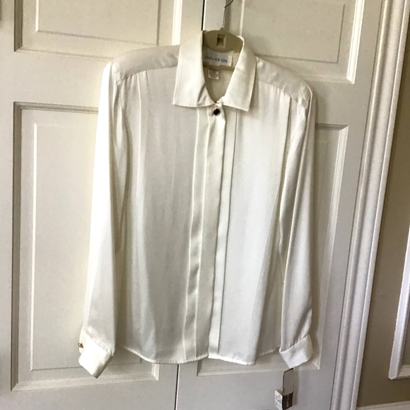 NWT Jones New York Satin Look Button Down Top-10 - Picture 6 of 9